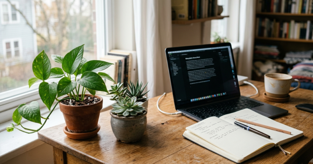 office desk decoration ideas with plants